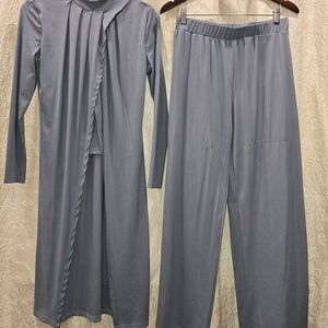 Elegant Blue Two-Piece Lounge Set